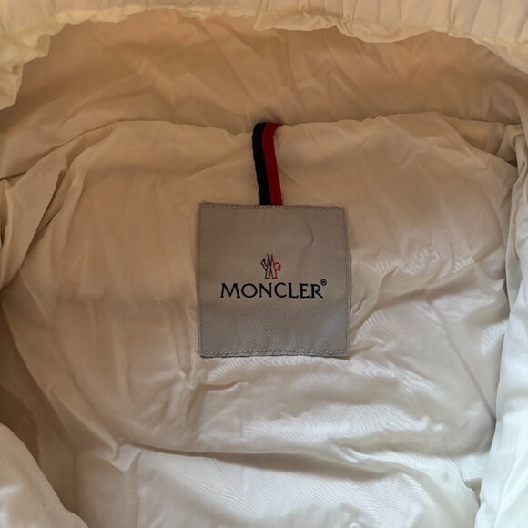 Beige Moncler Meillon Long Down Jacket Coat - Size 3 - Picture 4 of 9